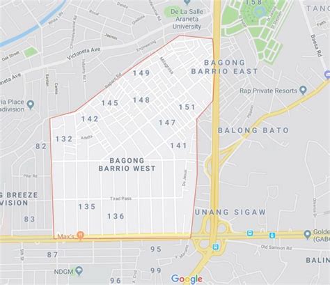 Bagong Barrio West (District 1) Street Guide and Map .